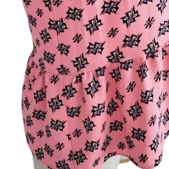 Sandro   Hot Pink Sleeveless  Pemplum Top - Picture 8 of 11